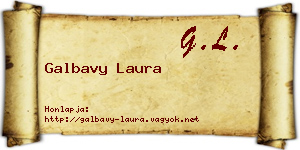 Galbavy Laura névjegykártya